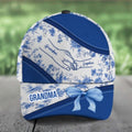 Grandma Mom Kids Holding Hands Bow Coquette Chinoiserie Personalized Classic Cap, Mother's Day gift